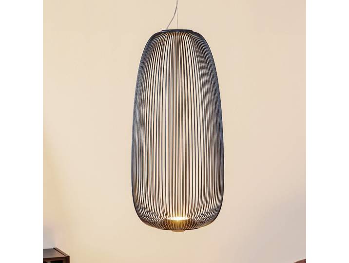 Spokes 1 LED-Pendellampe dimmbar graphit - Foscarini - Wohnzimmer - Design - Metall - Einflammig