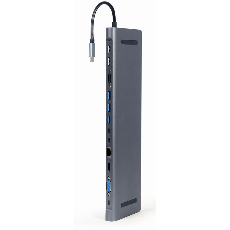 Gembird USB Typ-C 9-in-1 Kombi Adapter spacegrau