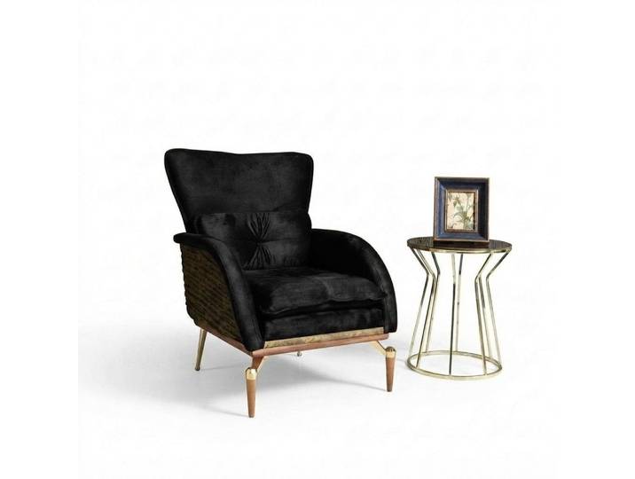 JVmoebel Sessel Moderne gelbe Textil-Lounge mit hochwertigem Polsterkomfort (1-St., Sessel), Made in Europa