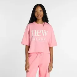 NEW BALANCE Damen Shirt Reimagined Relaxed T-Shirt, Größe XL in Pink 6156