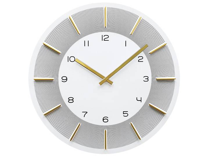 Nextime Wanduhr, Goldfarben, Weiß, Holz, 48.5x48.5x4 cm, CE, RoHS, 3D-Zahlen, Dekoration, Uhren, Wanduhren