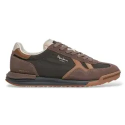 Pepe Jeans für Herren. PMS600046 Sneaker Marvin Edition braun (42), Stoff, Wohnung, Schnürsenkel, Lässig, Sportlich