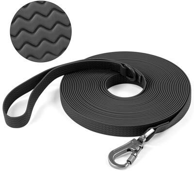 Uplifted Finds All Weather PVC Waterproof Long Training Leash black 3 M