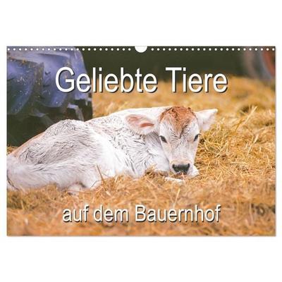 Geliebte Tiere auf dem Bauernhof (Wandkalender 2027 DIN A3 quer), CALVENDO Monatskalender