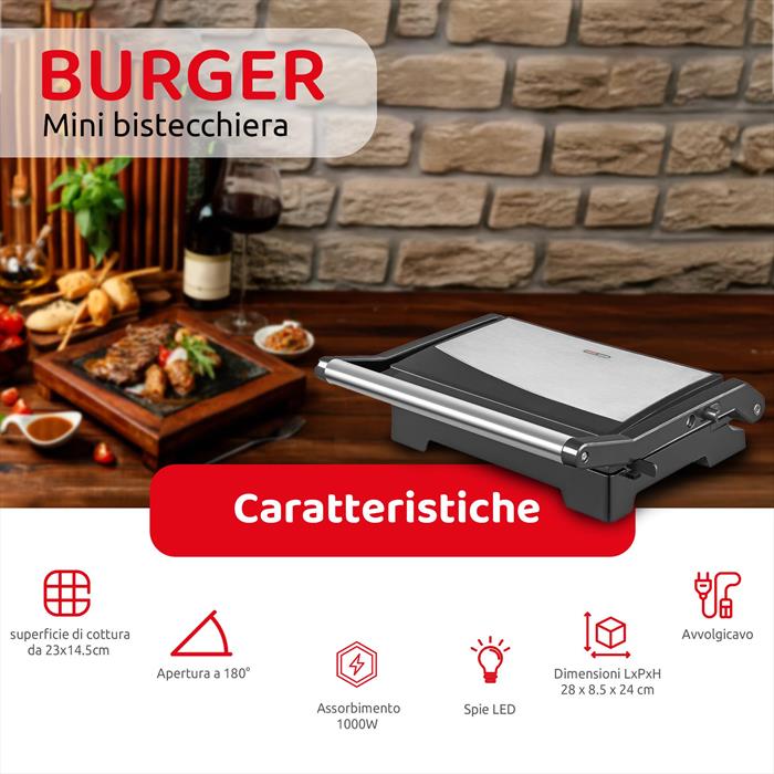 MELCHIONI FAMILY Burger-acciaio/nero