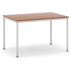 Esstisch BASIC, 120x80 cm, graues Metallgestell, Kirsche