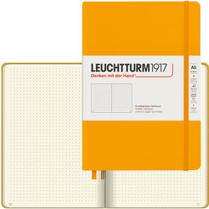 Leuchtturm1917 Notizbuch Medium, Karton Hardcover, Rising Sun, 125 Blatt / 251 Seiten, 80 g/m², dotted, A5