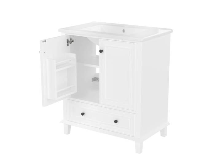 Meuble sous-vasque blanc avec lavabo en céramique