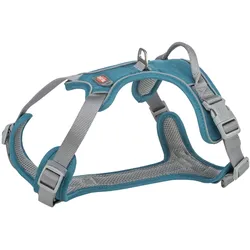 Trixie Hondentuig Premium Active Petrol - 30-40X1,5 Cm (Hund, Allgemein, Hundesport), Halsband + Leine