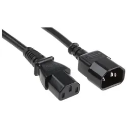 RS PRO C14-C13 Cable H05VV-F 1.0mm2 Black 10m (10 m), Stromkabel, Schwarz