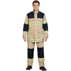 Maskworld Feuerwehr Kostüm für Erwachsene sandfarben (3XL)