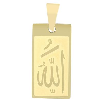 Amulett AKZENT "Hamza, langlebig", gold (goldfarbig), Schmuckanhänger, Damen, Edelstahl, Amulett