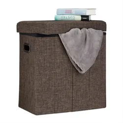 Relaxdays Faltbarer Sitzhocker Braun