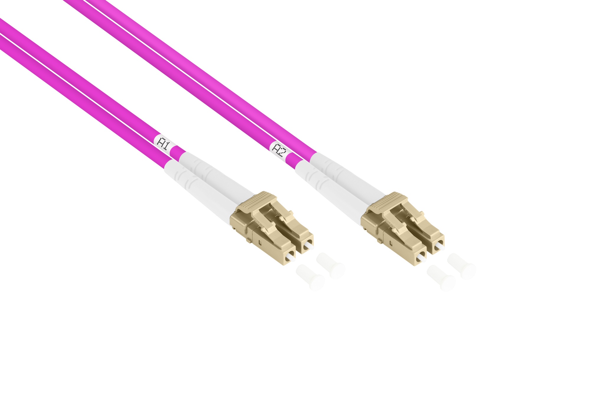 LWL Duplex Patchkabel OM4 PANZERKABEL 50m LC-LC Multimode