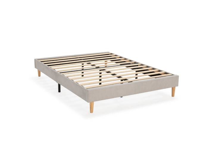 Sommier rembourrée 140x190 cm Gris