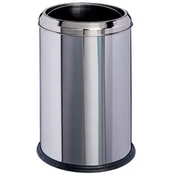 Papierkorb Orgavente BOBBINO Edelstahl glänzend 8 L Mülleimer ohne Deckel