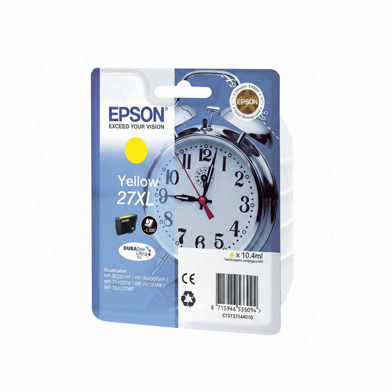 Epson 27XL DURABrite Ultra inktcartridge, geel, enkelverpakking