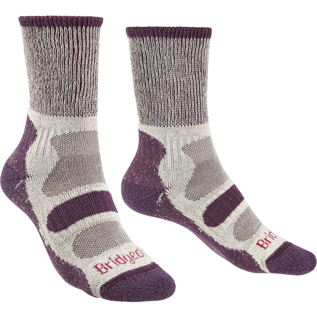 Bridgedale Hike Lightweight Cotton Comfort Boot plum (350) S 710616-350-S