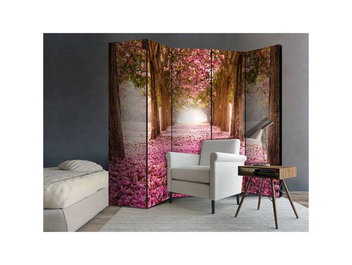 Paravent Pink Grove Polaire Rose foncé 225 x 172 x 3cm