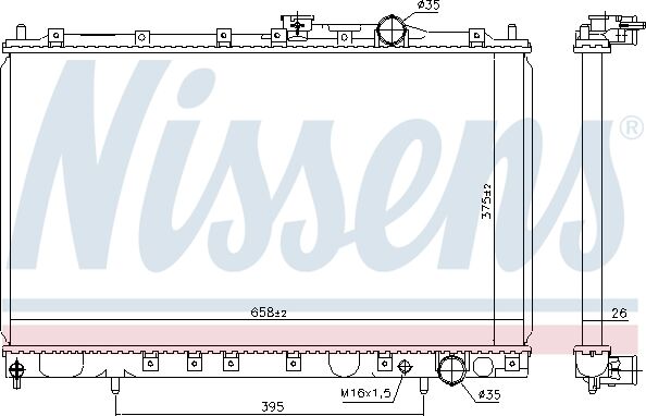 Nissens Kühler, Motorkühlung 628431 Für Eagle