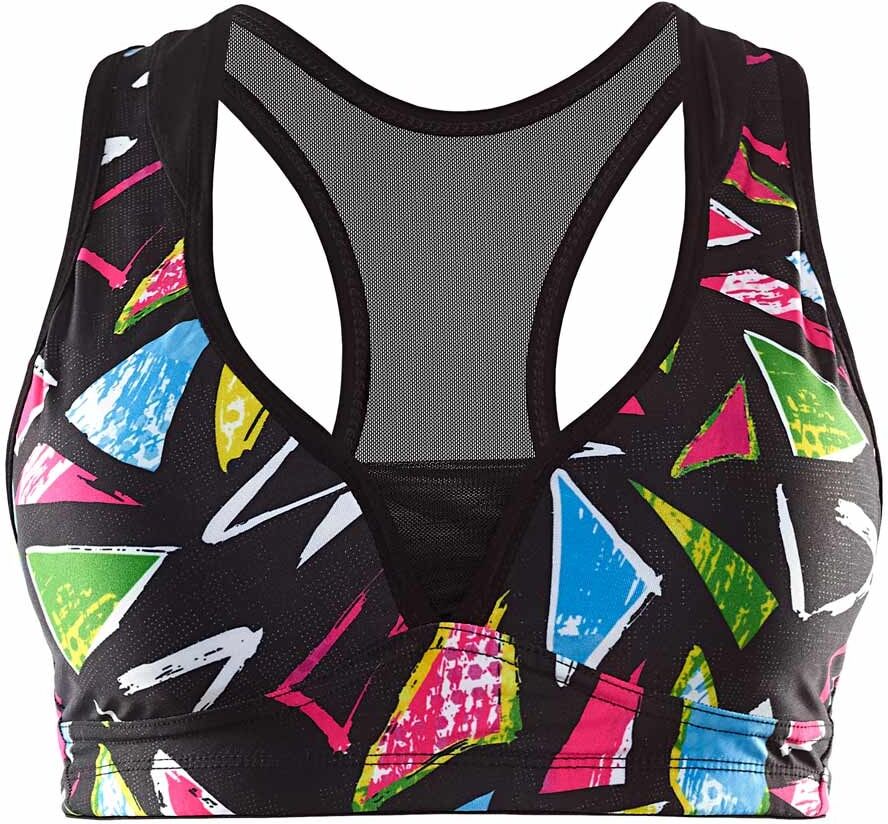 Sport-BH WINSHAPE "PUSB103-Disco", Damen, Gr. XS, Normalgrössen, bunt (disco, mesh), 80% Polyester, 20% Elasthan, BHs Sport-BH, Mesh Push-up BH disco, mesh XS, Normalgrössen