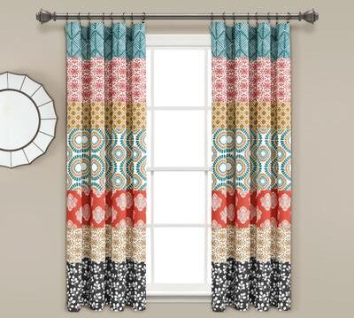 The Curated Nomad La Boheme Striped Window Curtain Panel Pair