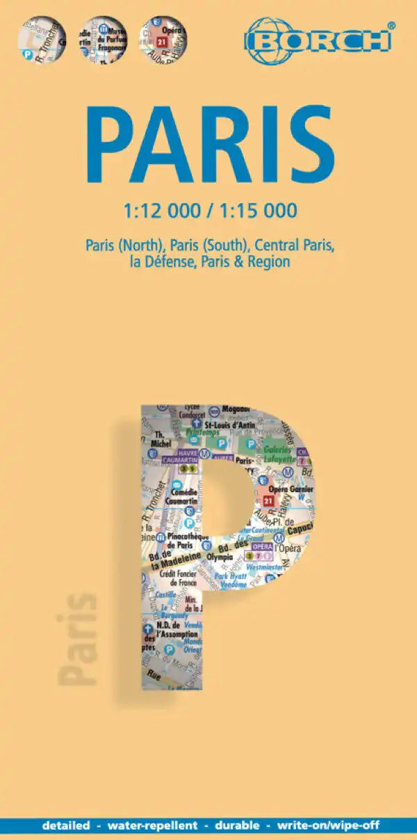 Plan plastifié - Paris   Borch Maps