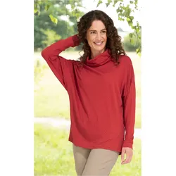 Baumwoll-Mix-Shirt in ziegel in Größe 48/50 von DW-Shop, Ziegel, 48/50