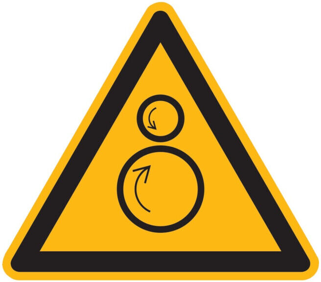 SafetyMarking Panneau de signalisation film SL 100 mm Avertissement rouleaux opposés ; wolk (21.0334)
