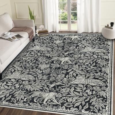 Garvee Forest Tiger Washable Area Rug