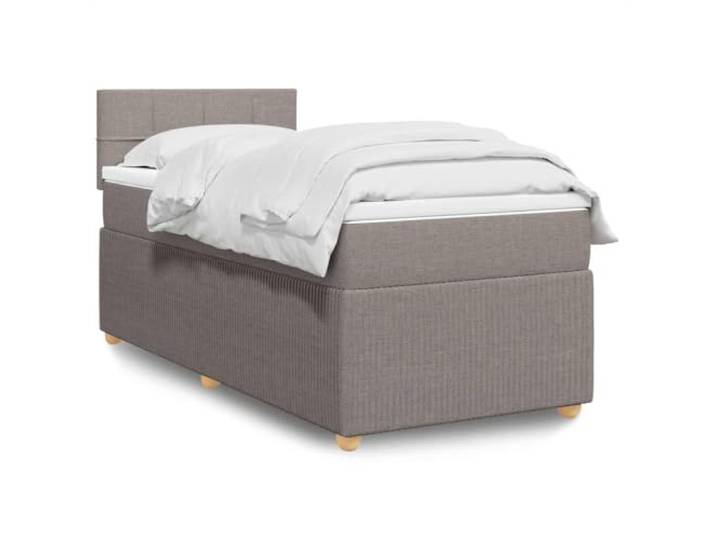 RJPLMFV Lattenrost mit Matratzen, Taschenfedern, Taupe, 100 x 200 cm Weicher Polyesterstoff, abnehmbarer Bezug, individuelle Unterstützung, reduziert die Bewegungen