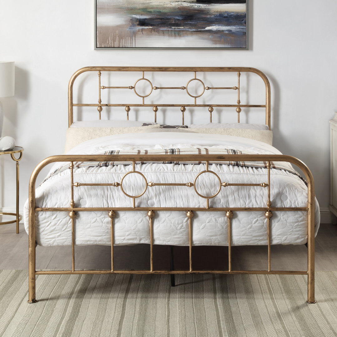 Brambly Cottage Swainswick Metal Bed Gold Double (4'6)