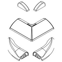 HSK Ersatzteile Wasserleistenendkappe, Chrom, E100211-27-41 E100211-27-41
