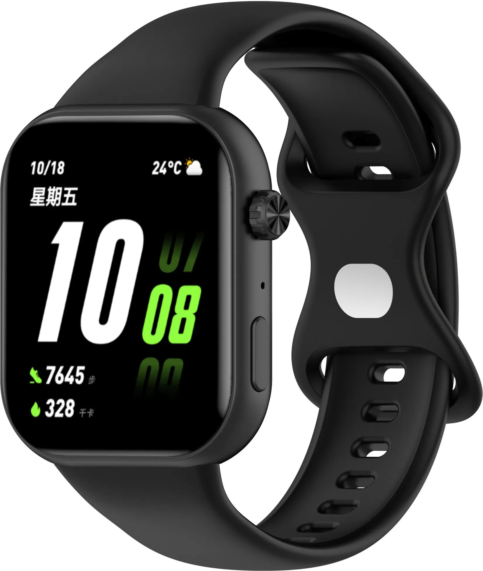 INF Silikonarmband für Honor Choice ROSSINI 2i Uhr Schwarz