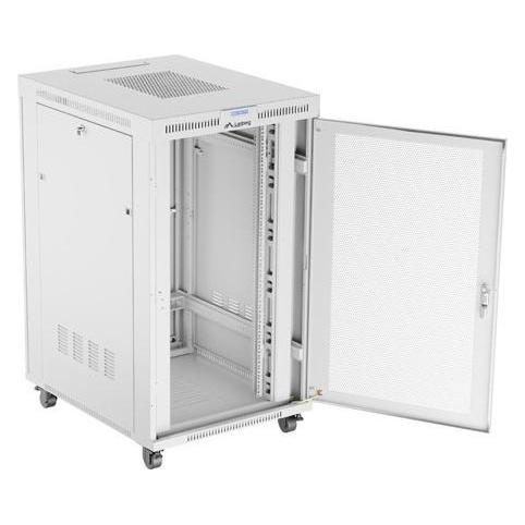 Lanberg SZAFA INSTALACYJNA RACK STOJĄCA 19 27U 800X1000 SZARA DRZWI PERFOROWANE LCD (FLAT PACK) (27 HE, 19 Zoll Rack) (FF01-8027-23SL)