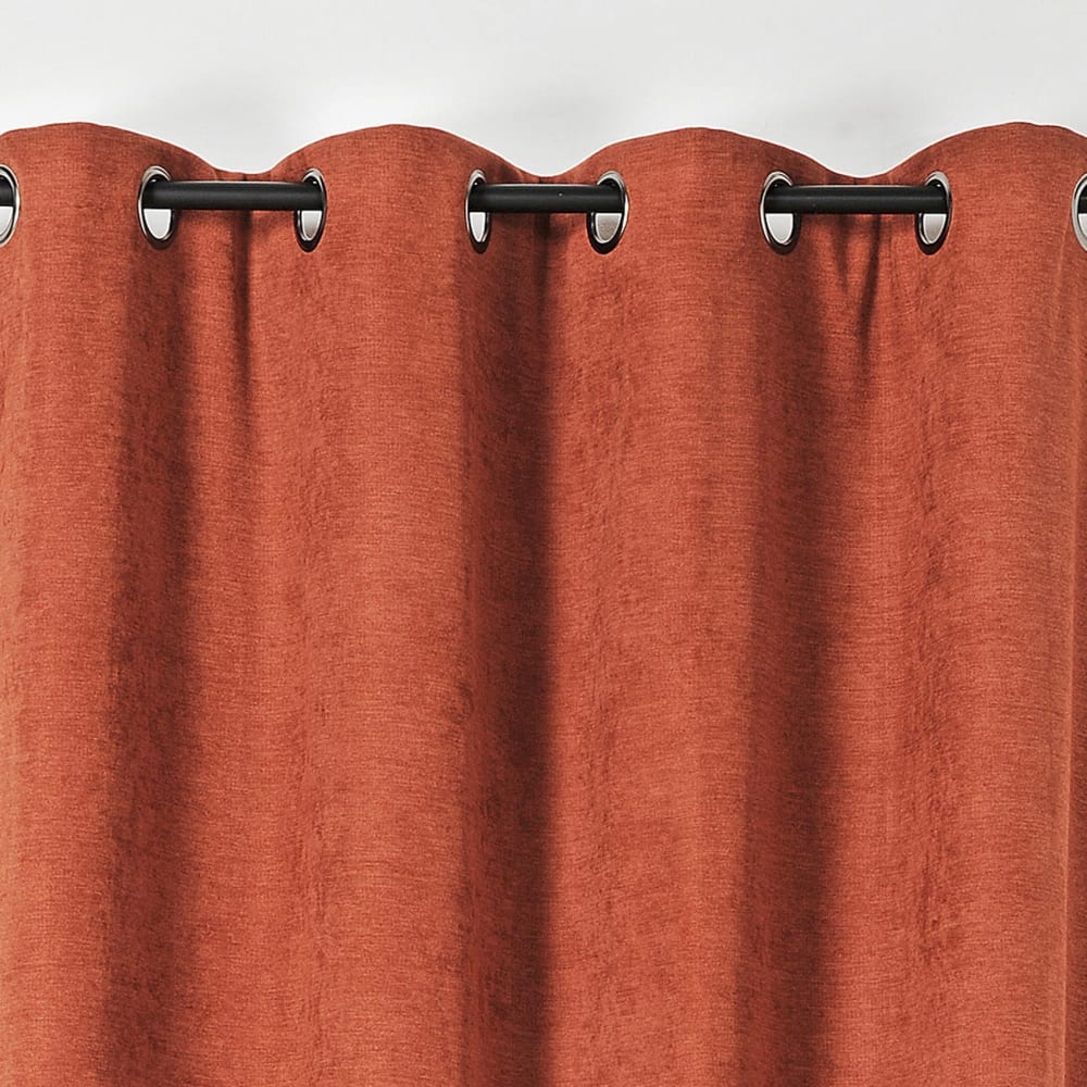 Linder Rideau alaska isolant et 100 % occultant polyester orange foncé Orange 0x260cm