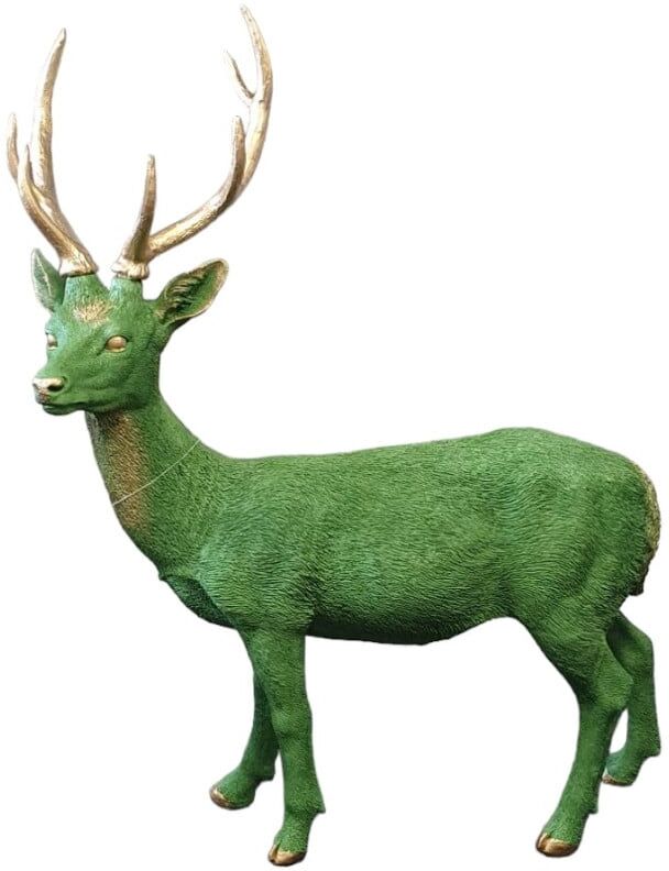 FD Figur Hirsch Polyresin 98 x 40 x 78 cm grün