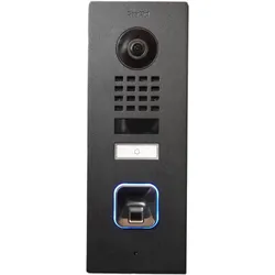 DoorBird D1101FV IP-Türsprechanlage Unterputz Graphitschwarz mit ekey sLine Fingerprint