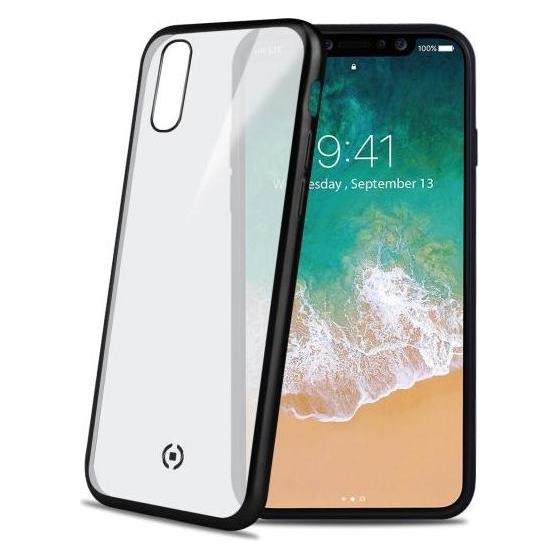 Celly LASERMATT900BK Handyhülle Schwarz, Transparent (Apple iPhone X) (LASERMATT900BK)