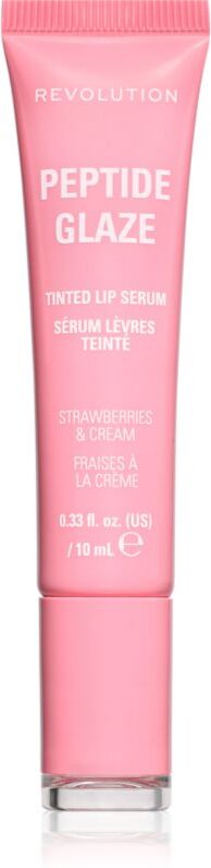 Revolution Peptide Glaze Tinted Lip Serum smoothing lip serum shade Strawberries & Cream 1 pc