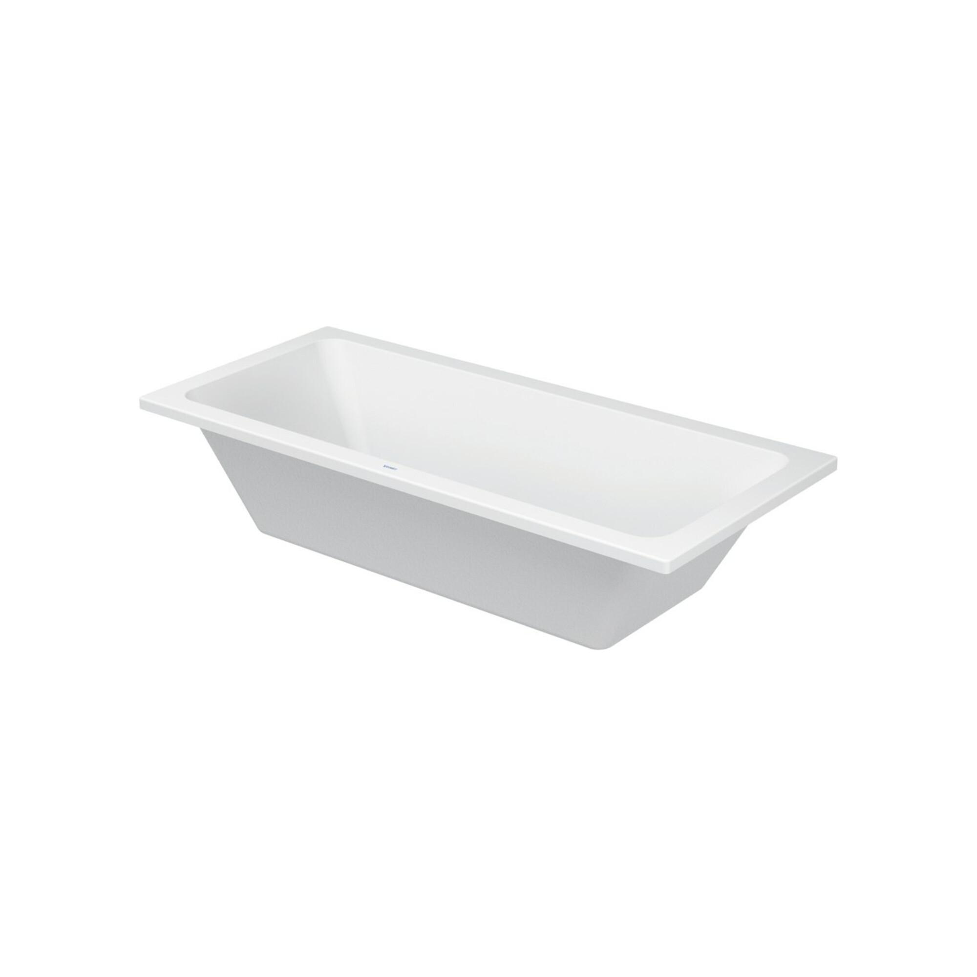 Duravit Rechteck-Badewanne D-Code 180x80x42cm, Zentraler Abl, 2 RS, weiß (700101000000000)