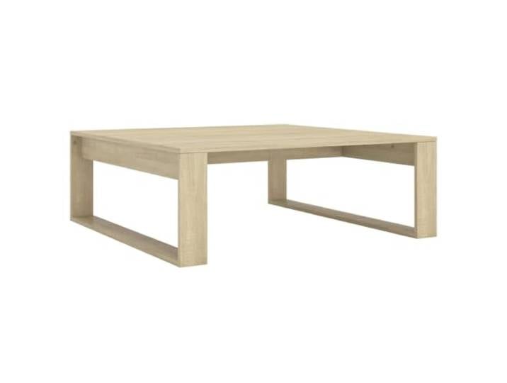 Favemtsl Couchtisch Sonoma-Eiche 100x100x35 cm Holzwerkstoff Flach Quadratischer Beistelltisch in hellem Eichen-Look für Wohnzimmer und Lounge, pflegeleichte Ablage für Snacks und Deko.