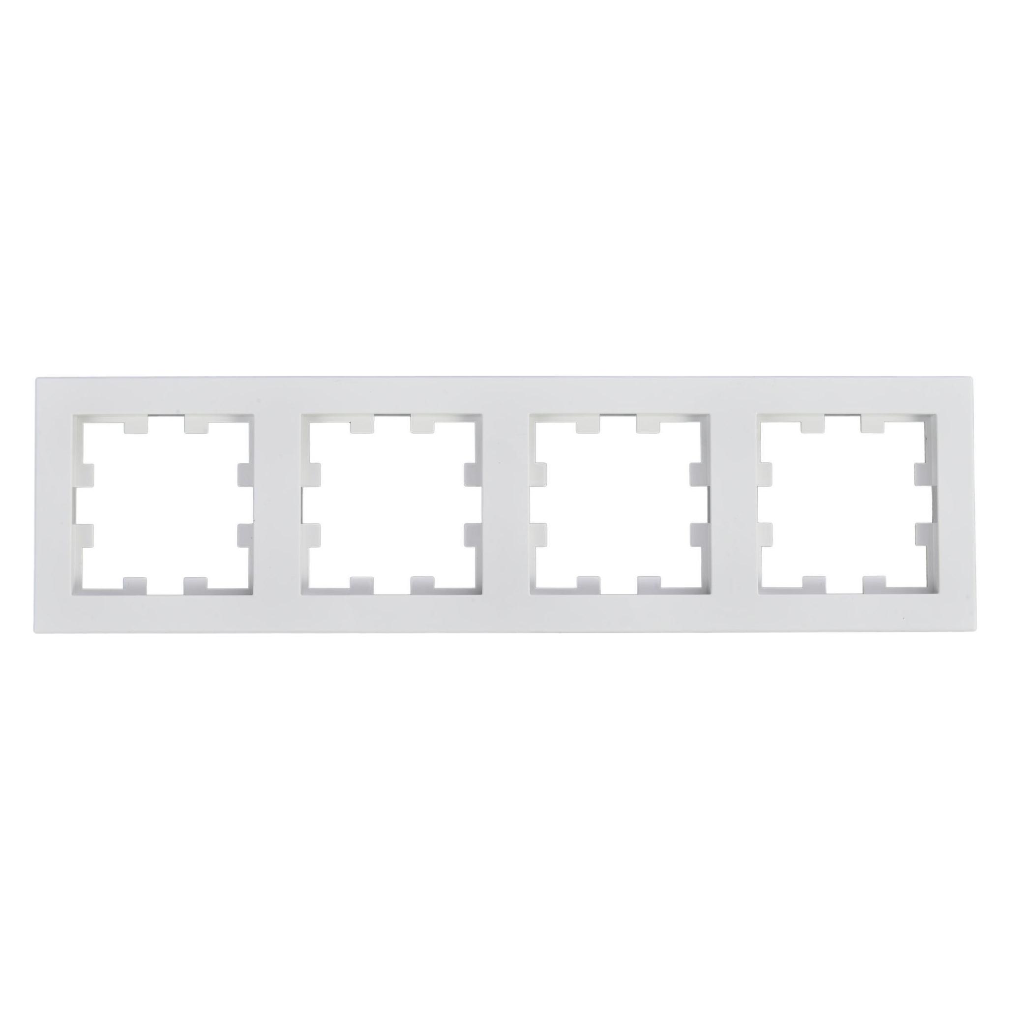Panasonic WDTF00042WHEU1 Karre Plus 55 Abdeckrahmen 4fach weiss (076140)