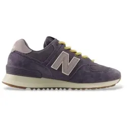 New Balance für Damen. W574V2_LI Leder-Sneaker 574 Grau (40), Wohnung, Wildleder, Schnürsenkel, Lässig