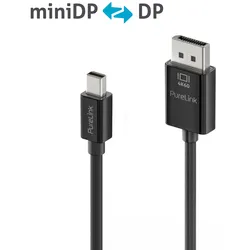 PURE IS2121-020 - Mini DisplayPort auf DisplayPort Kabel , 4K 60Hz, schwarz, 2 m