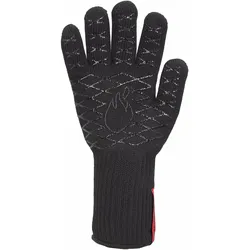 Feuermeister Premium BBQ, Backhandschuhe + Topflappen, Schwarz