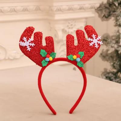 Inspire Curations Pet Christmas Headband With Bouncy Reindeer Antlers Or Snowman Adjustable Holiday Hair Band style 11