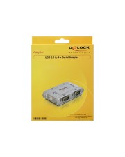Delock USB 2.0 to 4 port serial HUB Serieller Adapter RS-232 x 4 (87414)