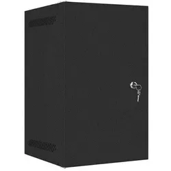 Lanberg WF10-2309-00B Rack 9U Wandmontiertes Regal (9 HE, 10 Zoll Rack), Serverschrank, Schwarz