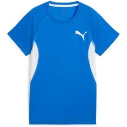 PUMA Damen T-Shirt W CROSS THE LINE TEE 3.0, Größe XS in Blau Blau